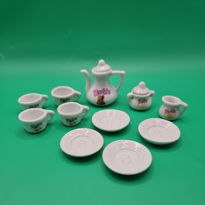 1990s Barbie China Tea Set 13 piece 