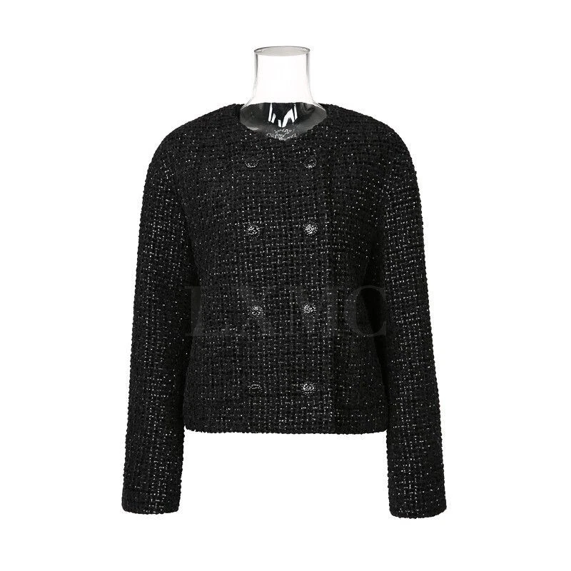 CHANEL Giacca Tweed My Giacca Nera 22B P73350 73977106