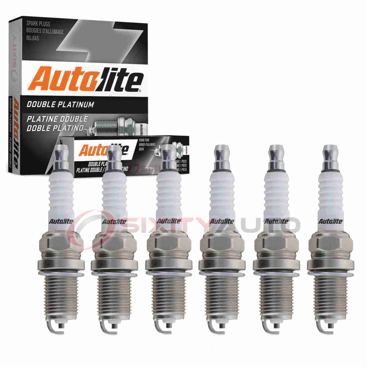 6 pc Autolite Double Platinum Spark Plugs for 1993 Mercedes-Benz 300SE sn