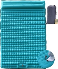 Inflatable Double Sleeping Pad for Camping, 2 Person Air Full, Blue-2 