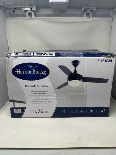 Harbor Breeze Beach Creek 44 Zoll schwarz LED Innen bündig Deckenventilator Fernbedienung LESEN