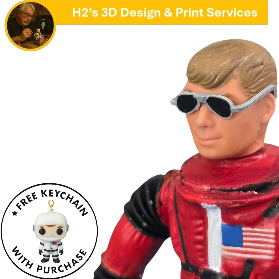 Boneco Major Matt Mason – Capacete Vermelho Sgt Storm - Pacote e base de suporte à vida lunar - Imagem 2 de 4