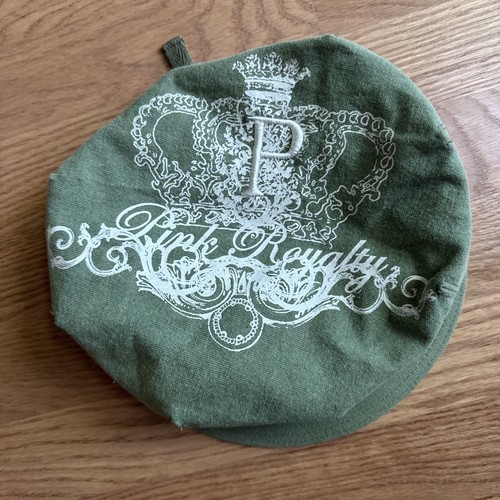 Victoria's Secret Pink Royalty Green Newsboy Cap Hat Vintage Retro