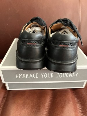 This Is A Pair Of Black ECCO Lace-up Shoes Made In Portugal authentic Comfort