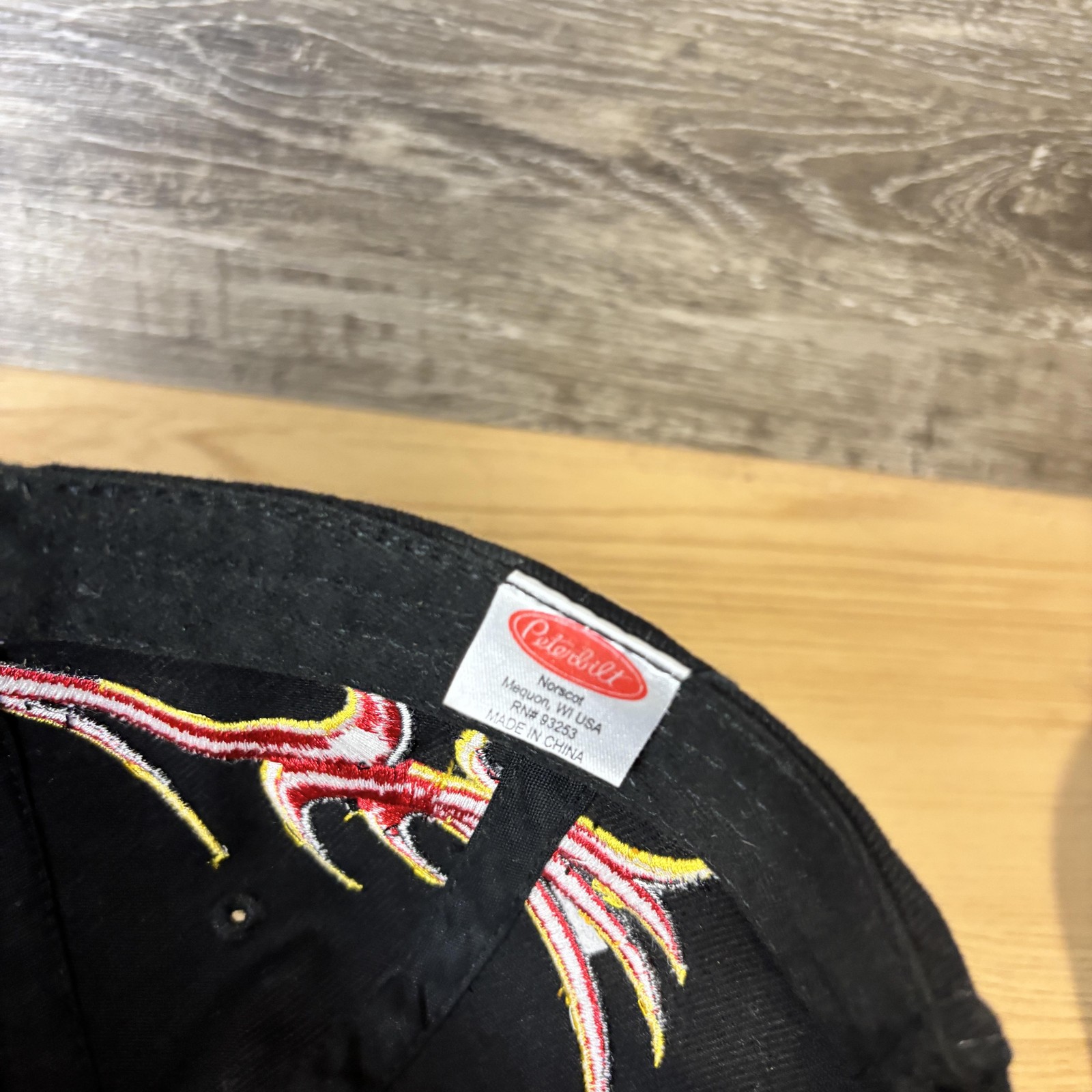 Peterbilt Hat Cap Strap Back Flame Embroidered Ra… - image 8