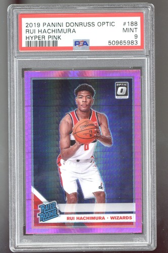 2019-20 Donruss Optic #188 Rui Hachimura Hyper Pink ROOKIE RC PSA 9