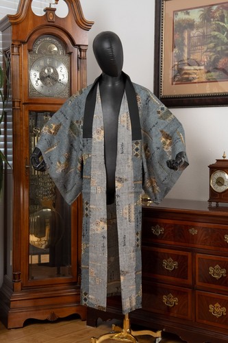 DEAR VANILLA JAPANESE JUBAN UNDERGOWN MEN'S KIMONO AUTHENTIC VINTAGE JAPAN MADE - Picture 5 of 7