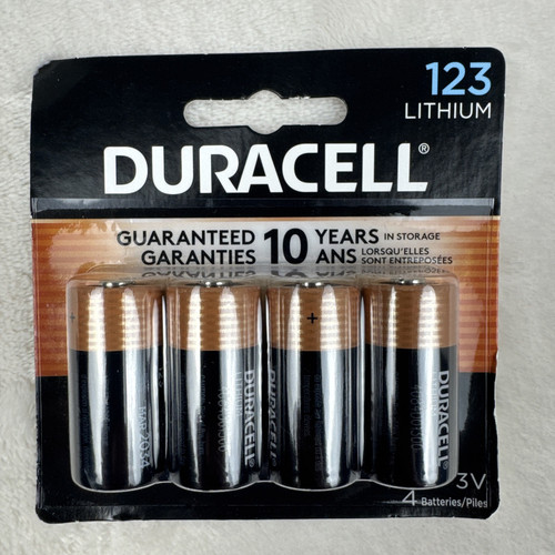 Duracell 123 3V High Power Lithium Batteries, Pack of 4