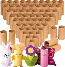 Thick Toilet Paper Tubes 60-Pack, Brown Cardboard Rolls for Crafting