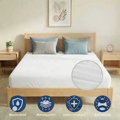 160 x 200 x 40 Mattress Cover Waterproof Protective round Rubber