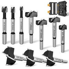 Forstner Drill Bit Set for Wood,  10 Piece Forstner Bits for Wood, Woodworking D