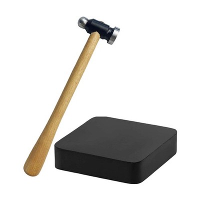 Kleiner Hammer mit quadratischem Gummi-Bankblock, rutschfest, zum Abflachen