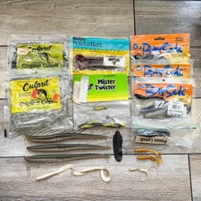 Culprit Berkely Bayside Mister Twister Rubber Worms Fishing Lures Lot