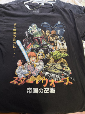 Star Wars Japanese Anime T-Shirt, Empire Strikes Back, reprint
