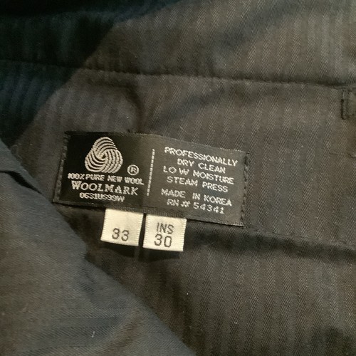 Louis Raphael Luxe Men 33x30 Black Wool Dress Pants Hidden Waist Extension 32x28 - Bild 5 von 13