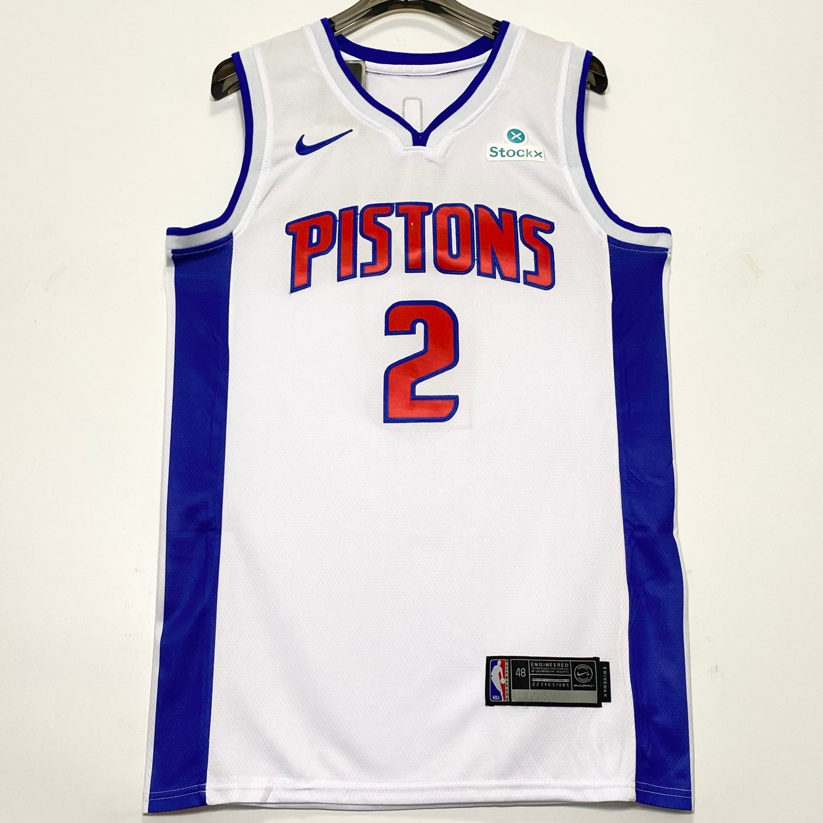 Cade Cunningham #2 Embroidered Jersey, White, S/2XL