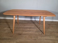 Blonde Mid-Century Ercol Plank Table 1970s