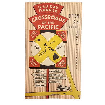 Kau Kau Korner Menu Crossroads of Pacific 1940s Honolulu - Nice
