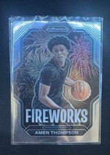 2023 AMEN THOMPSON Rookie RC Panini Prizm Fireworks Silver Prizm #11