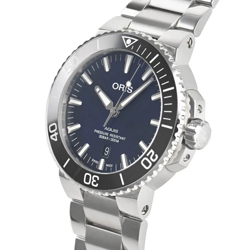Oris Aquis Date 01 733 7730 4135-07 8 24 05Peb Automatic SS Blue 41mm Grade A   