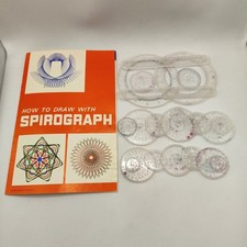 Vintage 1967 Kenner Spirograph Replacement Discs and Pieces with Instructions