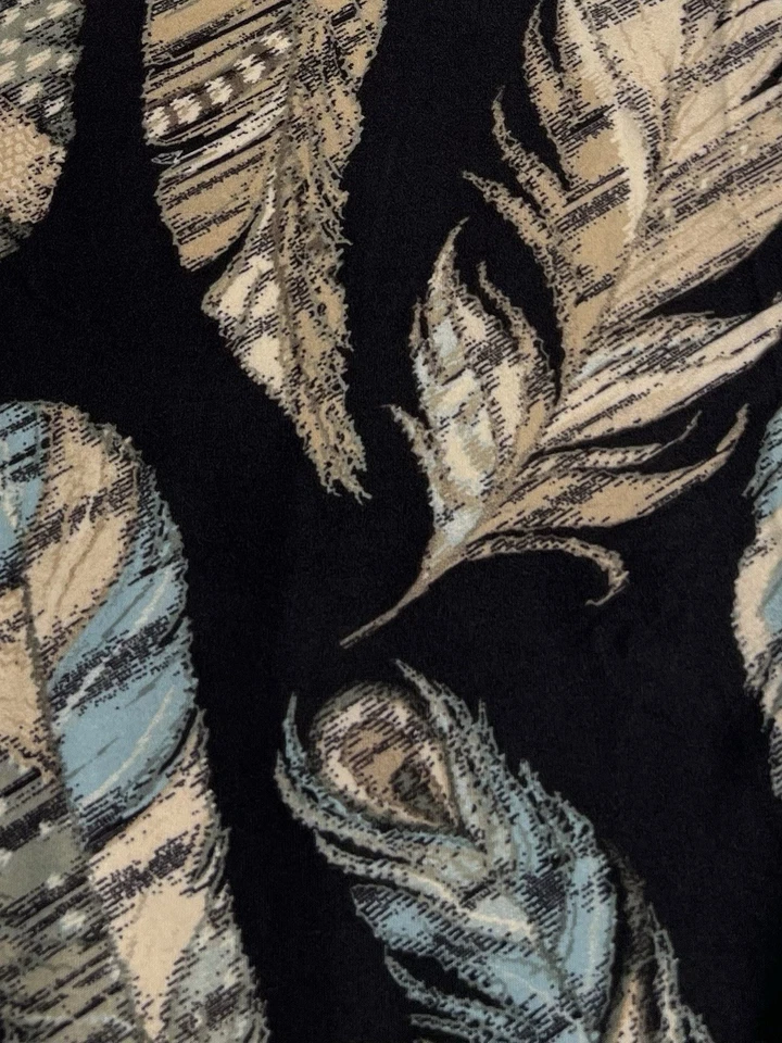 Leggings LuLaRoe OS Talla Única Animal Pájaro Colorido PLUMA DE PAVO REAL Tribal Informal Foto 3 de 4