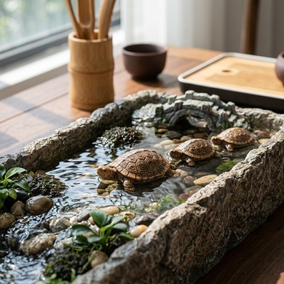 5Pcs Small Turtle Figurine Resin Tortoise for Aquarium Decoration and Collection