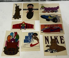 NIKE SHOES Vintage Stickers Lot (9) 1970s 1980s Sphinx Liberty Waffle Racing