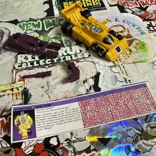 G1 Transformers Drag Strip Vtg 1986 Stunticon Menasor 100% Complete w/spec card