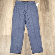 Calvin Klein Boys Flat Front Stretch Dress Pants Sz 20 Blue NEW NWT