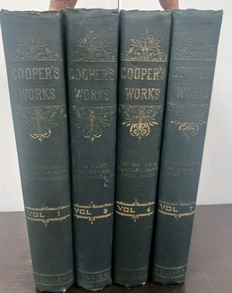 (1891) James Fenimore Cooper’s Works antique 4 Volumes of 10 vol set Collier - Image 4 of 4
