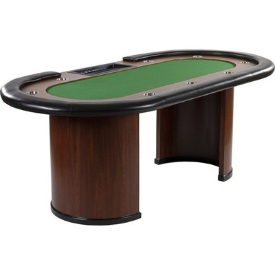 GAMES PLANET  XXL Pokertisch GRÜN ROYAL FLUSH, 213x106x75