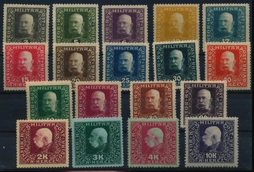 Bosnia 1916 99-116 Compl. Set, mint condition ** (4K *) KW:180,-€