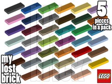 LEGO - Part 63864 - Tiles 1x3 (Pack of 5) + NEW + SELECT COLOUR + FREE POSTAGE