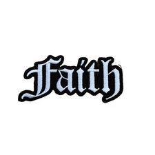 Faith Embroidered Iron On Patch - Jesus Christian Religious 62-M