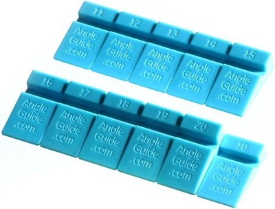 AGM Angle Wedges for Sharpening Knives 10 to 20 degrees, Blue