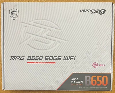 [MISSING M.2 HEATSINKS][SINGLE CHANNEL] MSI MPG B650 EDGE WIFI AM5 Wi-Fi 6E ATX