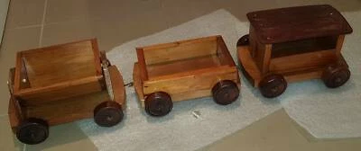 wooden train carriages