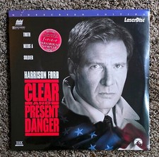 Clear and Present Danger Laserdisc LV32463-WS Widescreen Harrison Ford Sealed