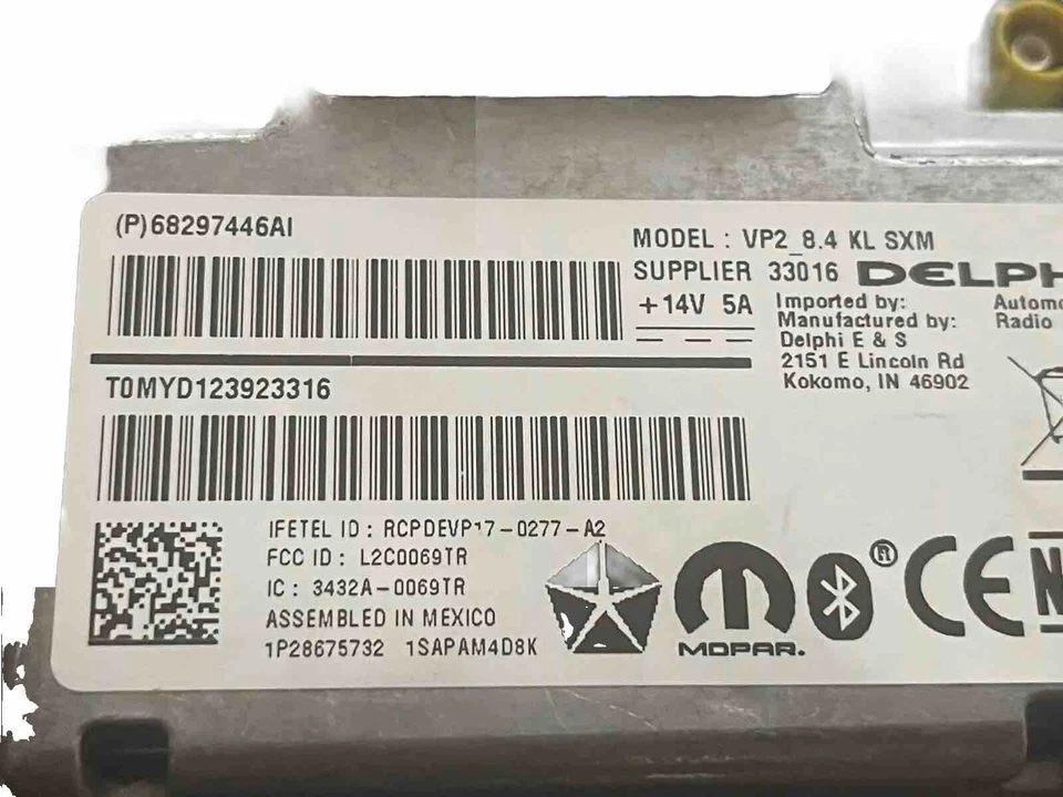 2019 - 2022 Jeep Cherokee Dodge RAM UAM Uconnect 4C Radio Screen Apple Carplay - Image 4 of 4