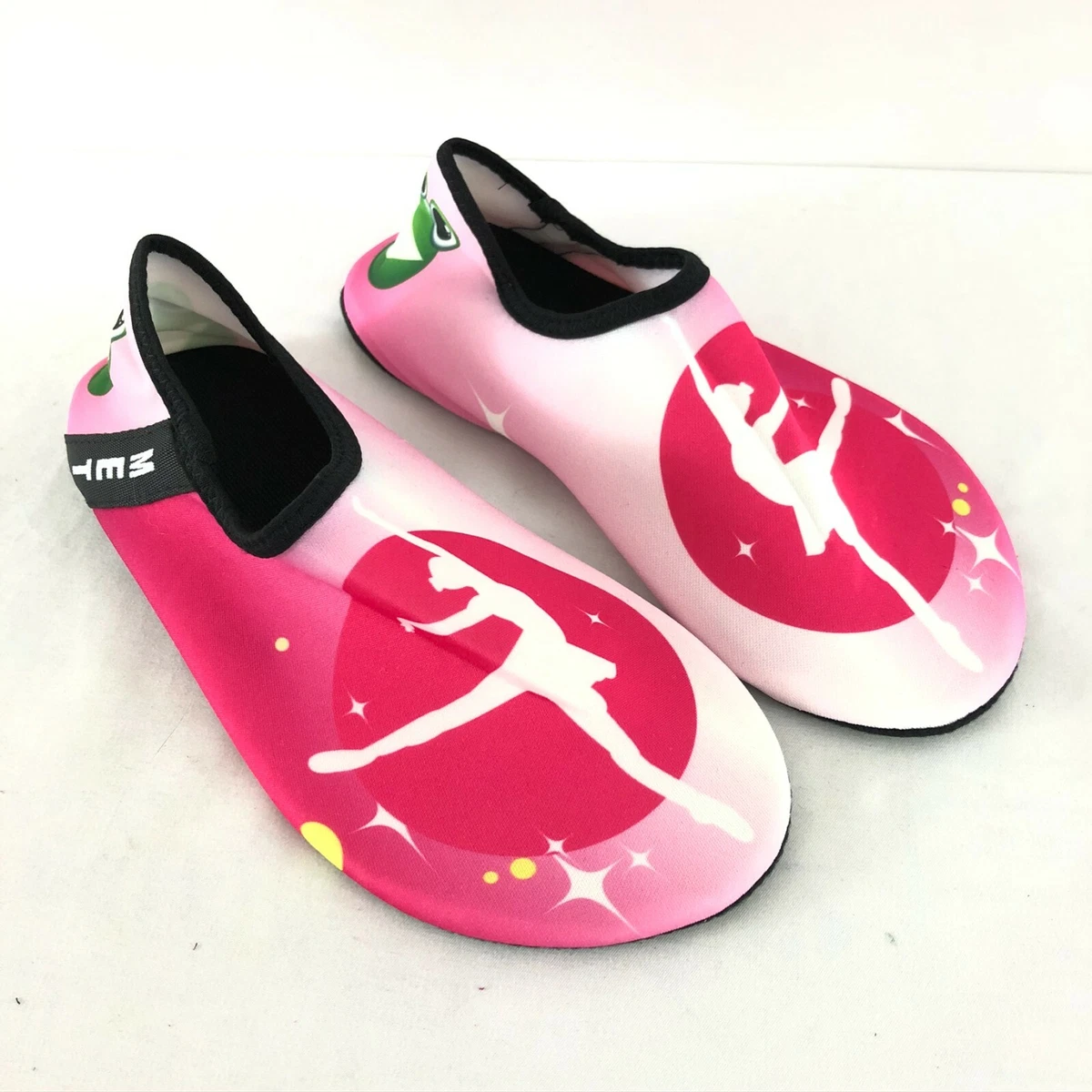 Met Girls Water Shoes Ballerina Frog Slip On Fabric Pink Size 34