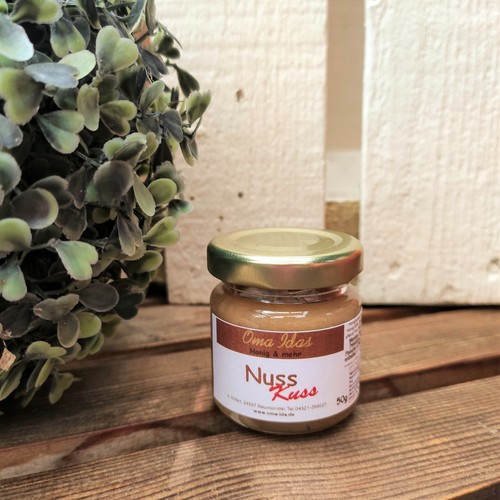 Nusskuss Haselnuss im Honig Nusshonig Nuss Geschenk Idee Glas Imkerhonig Bienen - Bild 3 von 3