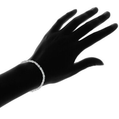 ブレスレット ITALY MADE EXTEND BRACELET-SILVER925- 925 Silver Polished Italian Twisted Box Double Link Chain Bracelet