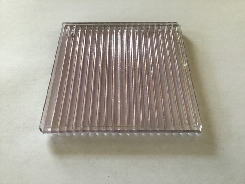 4 x 4 Prism Glass Window Pane Tile ~ Like Luxfer ~ Lavender ~ Antique