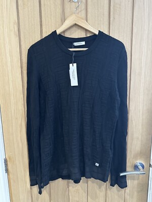 Herren Versace Collection Jacquard Rundhals Strick Gr. 2XL BRANDNEU UVP £345 #Y4