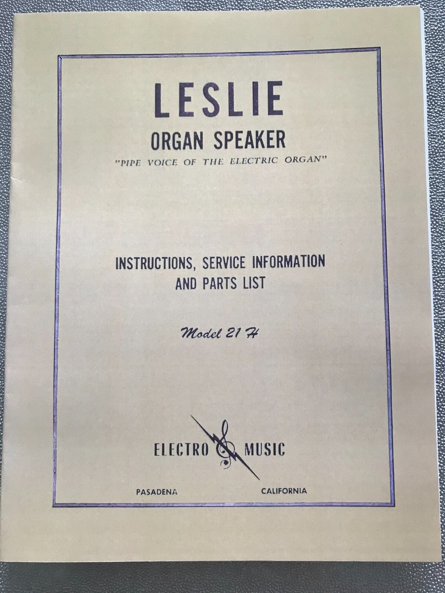 Leslie Speaker Information: 21, 25, 51, 60/70, 257/258, 820, 825