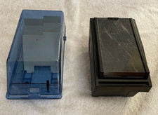 2 Vintage 3.5" Floppy Disk Holders; Brands - Fellowes & SRW Computer Components