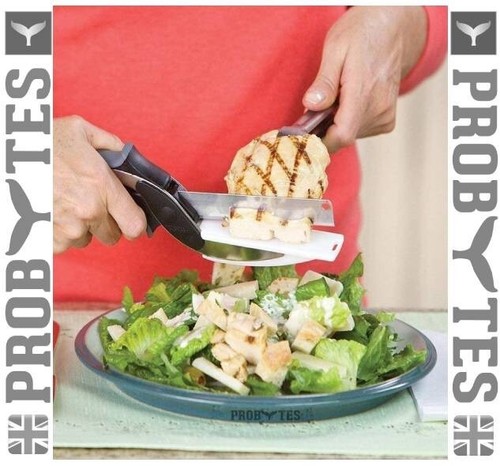 2 in 1 Clever Cutter Chopping Board, Smart Scissor, Removable Knife, Safety Lock - Picture 8 of 10