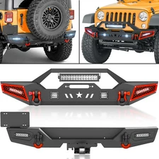 Compatible With 2007-2018 Jeep Wrangler JK JKU Rear Or Front Bumper Off-Road