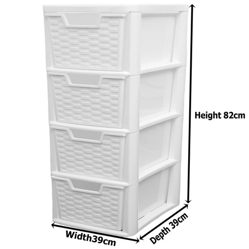 Large Storage Drawers Unit 2|3|4 Drawers Plastic Cabinet Chest Drawer Tower New - Picture 19 of 21